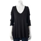 Women's French Laundry Cutout Cold-shoulder Tee, Size: Medium, Oxford