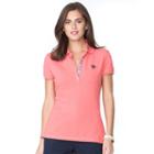 Women's Chaps Polo, Size: Small, Orange