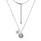 Milwaukee Brewers Crystal Sterling Silver Baseball & Logo Charm Necklace, Women's, Size: 18, White