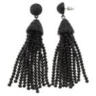 Simply Vera Vera Wang Beaded Tassel Earrings, Women's, Black