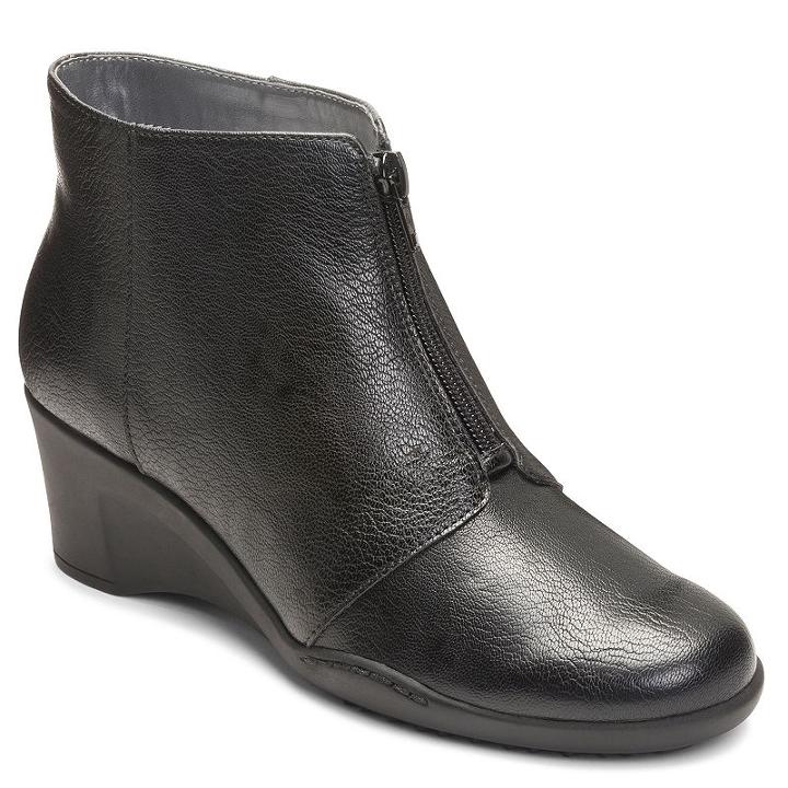 A2 By Aerosoles World Tour Women's Wedge Ankle Boots, Size: Medium (11), Black