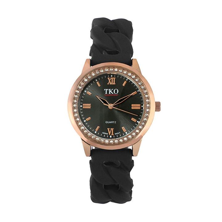 Tko Orlogi Women's Crystal Stretch Watch, Black
