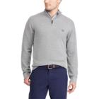 Men's Chaps Classic-fit Cool Max Stretch Quarter-zip Sweater, Size: Large, Grey
