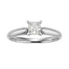 Princess-cut Igl Certified Diamond Solitaire Engagement Ring In 14k White Gold, Women's, Size: 5
