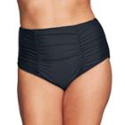 Plus Size Mazu Swim Ruched High-waisted Bikini Bottoms, Women's, Size: 24 W, Black