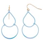 Lc Lauren Conrad Blue Nickel Free Geometric Drop Earrings, Women's