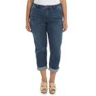 Plus Size Jennifer Lopez Boyfriend Jean Capris, Women's, Size: 20 W, Blue