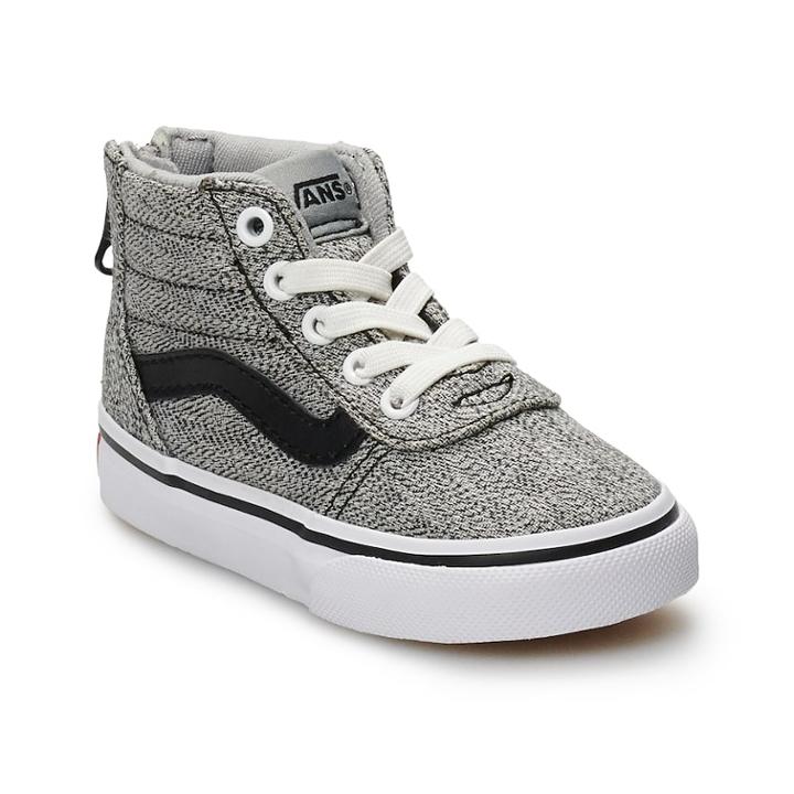Vans Ward Zip Toddlers' High Top Sneakers, Size: 7 T, Med Grey