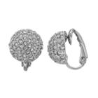 Simply Vera Vera Wang Fireball Dome Nickel Free Clip On Earrings, Women's, Silver