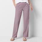 Women's Sonoma Goods For Life&trade; Straight-leg Linen Blend Pants, Size: 4, Med Purple