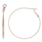 Lc Lauren Conrad Textured Nickel Free Hoop Earrings, Women's, Light Pink
