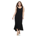 Plus Size Apt. 9&reg; Ruffle High-low Maxi Dress, Women's, Size: 0x, Black