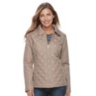 Women's Kc Collections Lined Quilted Jacket, Size: Large, Beige Oth