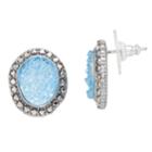 Simply Vera Vera Wang Blue Drusy Oval Stud Earrings, Women's