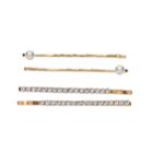 Lc Lauren Conrad Simulated Pearl & Crystal Bobby Pin Set, Women's, White