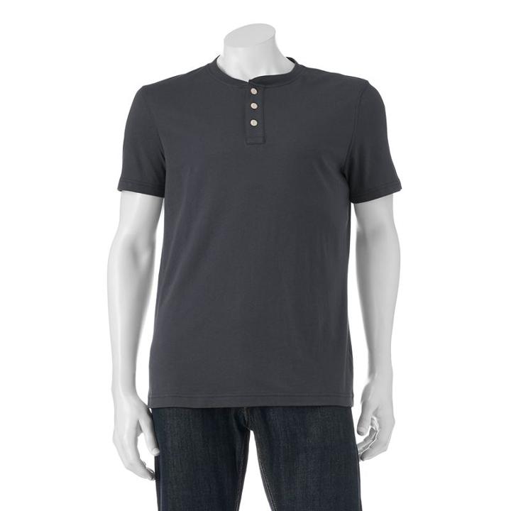 Big & Tall Sonoma Goods For Life™ Everyday Henley, Men's, Size: 3xl Tall, Blue (navy)