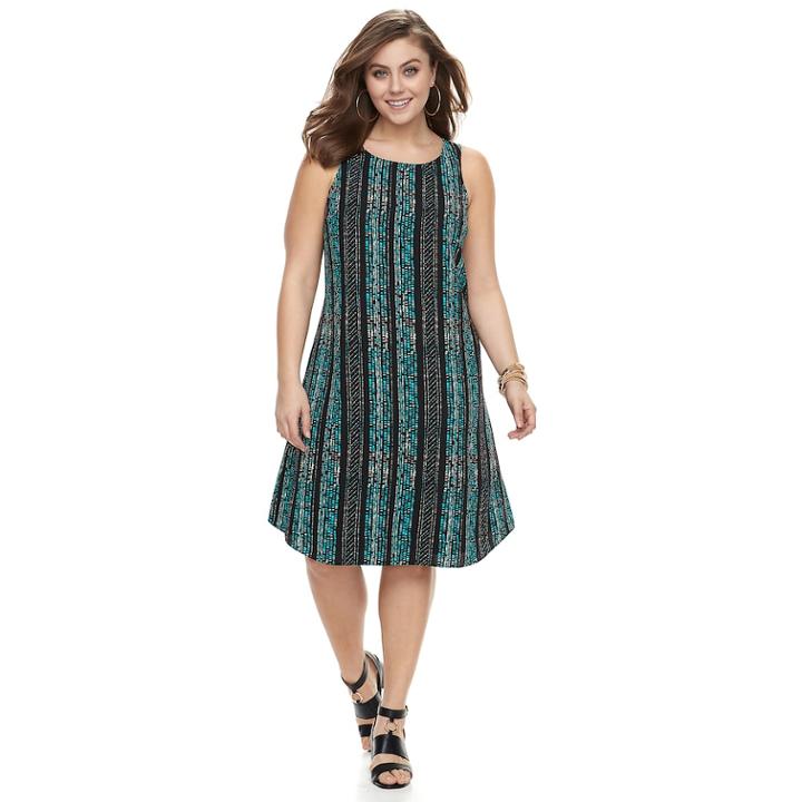 Plus Size Apt. 9&reg; High-low Shift Dress, Women's, Size: 2xl, Black