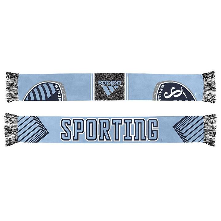 Adult Adidas Sporting Kansas City Authentic Draft Scarf, Blue