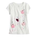 Girls 4-12 Sonoma Goods For Life&reg; Glittery Graphic Tee, Size: 10, Light Pink