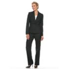 Women's Le Suit Notch Lapel Pant Suit Set, Size: 10, Brt Green