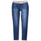 Girls 7-16 & Plus Size So&reg; Ribbed Waist Jeggings, Size: 18 1/2, Med Blue