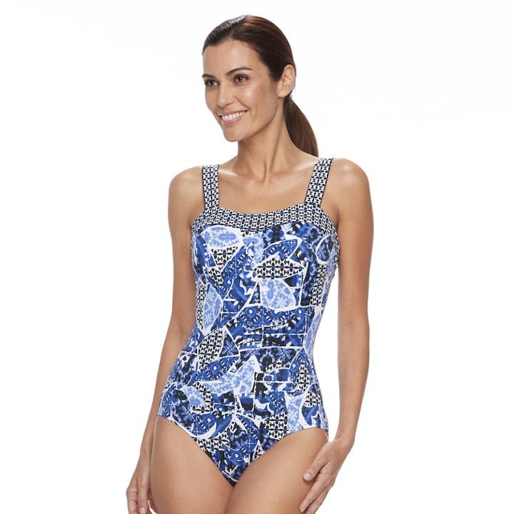 Women's Trimshaper One-piece Swimsuit, Size: 8, Blue