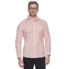 Men's Marc Anthony Slim-fit Dobby Woven Button-down Shirt, Size: Medium, Med Pink