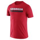 Men's Nike Georgia Bulldogs Basketball Practice Dri-fit Tee, Size: Xl, Red