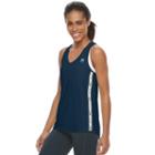 Women's Fila Sport&reg; Side Taping Racerback Tank, Size: Xl, Blue (navy)