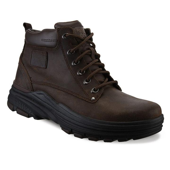 Skechers Relaxed Fit Holdren Norman Men's Boots, Size: 9, Dark Brown