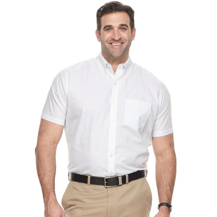 Big & Tall Van Heusen Classic-fit Wrinkle-free Button-down Shirt, Men's, Size: 4xb, White