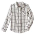 Girls 4-10 Jumping Beans&reg; Long Sleeve Sparkle Button-front Shirt, Size: 6x, White Oth