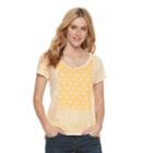 Women's Sonoma Goods For Life&trade; Print Surplice Tee, Size: Xxl, Med Yellow