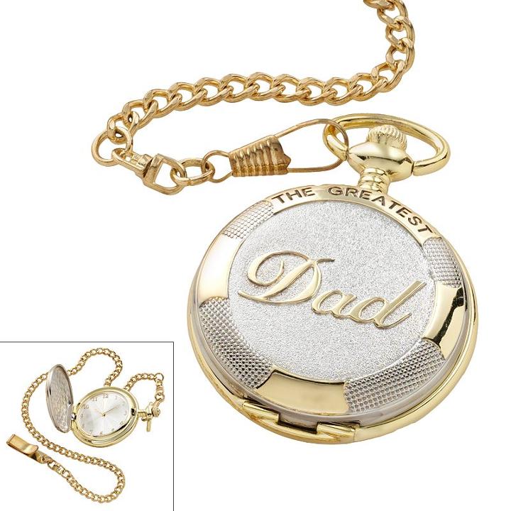 Men's The Greatest Dad Two Tone Pocket Watch, Size: Xl, Multicolor