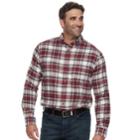 Big & Tall Croft & Barrow&reg; Regular-fit Flannel Woven Button-down Shirt, Men's, Size: M Tall, Light Grey