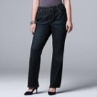 Plus Size Simply Vera Vera Wang Bootcut Jeans, Women's, Size: 18w T/l, Dark Blue