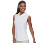 Women's Fila Sport&reg; Solid Sleeveless Polo, Size: Medium, White