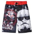 Boys 4-7 Star Wars Storm Trooper Swim Trunks, Boy's, Size: 7, Black