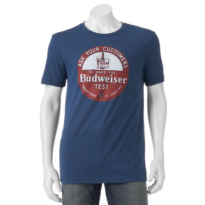Men's Budweiser Test Tee, Size: Small, Med Blue