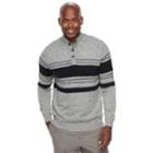 Men's Croft & Barrow&reg; Classic-fit Button Mockneck Sweater, Size: Large, Blue (navy)
