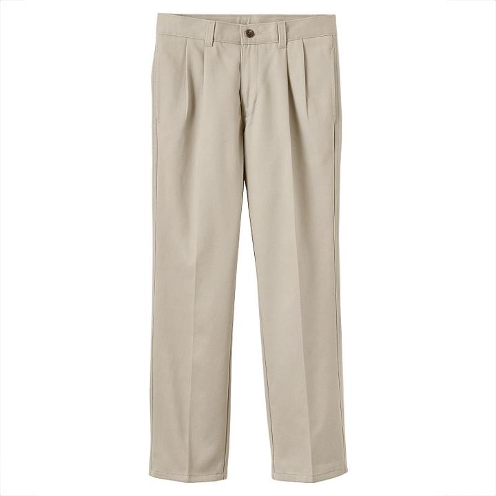 Boys 8-20 Chaps School Uniform Pleated Twill Pants, Boy's, Size: 20, Lt Brown