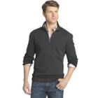 Men's Izod Advantage Classic-fit Soft-touch Quarter-zip Pullover Sweater, Size: Medium, Grey (charcoal)