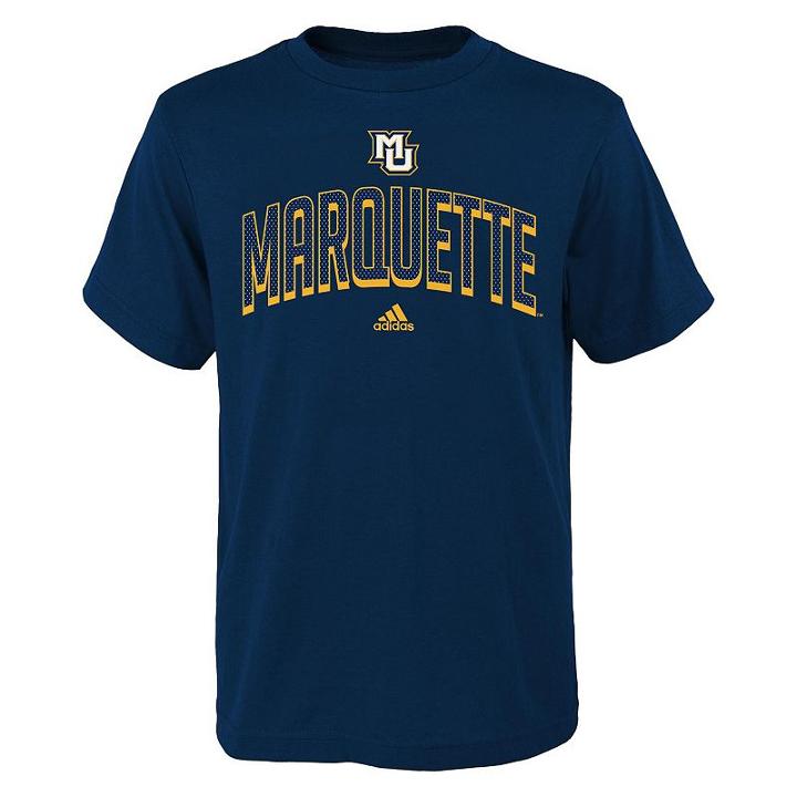 Boys 8-20 Adidas Marquette Golden Eagles The Pickup Artist Tee, Boy's, Size: M(10-12), Blue
