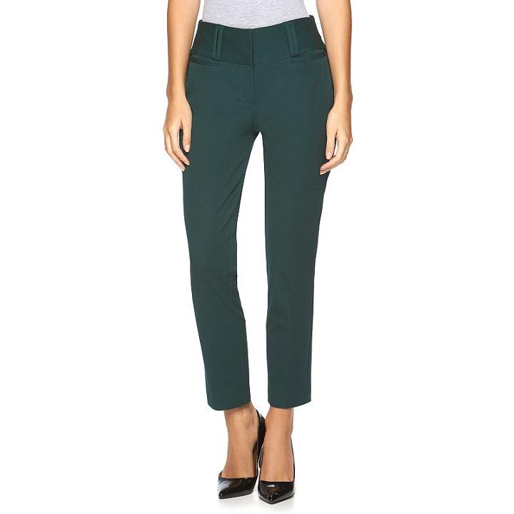Candie's Juniors' Marilyn Ankle Pants, Teens, Size: 13, Green