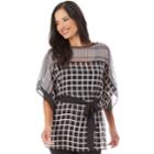 Women's Apt. 9&reg; Kimono Tie Top, Size: Medium, Gingham Stripe