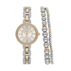 Relic Women's Susan Crystal Two Tone Watch & Bracelet Set - Zr34504set, Size: Small, Multicolor