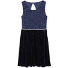 Girls 7-16 Speechless Rhinestone & Velvet Dress, Size: 16, Black