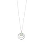 Radiant Gem Sterling Silver Lab-created White Opal Triple Circle Pendant, Women's, Size: 18