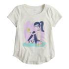 Girls 7-16 & Plus Size So&reg; Curve Hem Shiny Graphic Tee, Size: 10, Grey