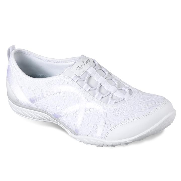 Skechers Relaxed Fit Breathe-easy Elegant Glow Women's Shoes, Size: 8.5, White